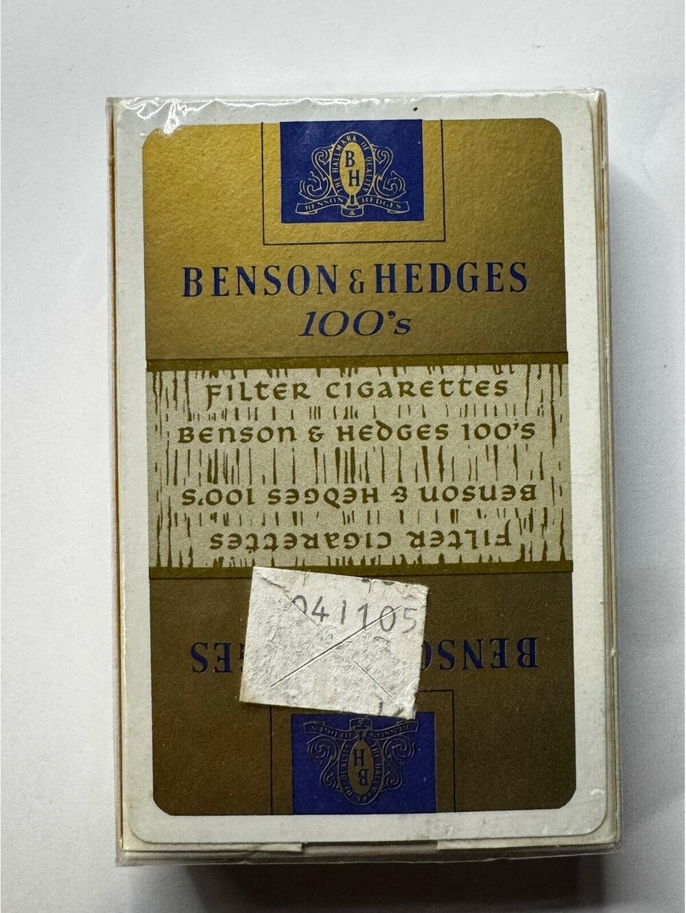 Vintage Benson & Hedges 100's Plastic Coated Sealed Playing Cards - Advertising